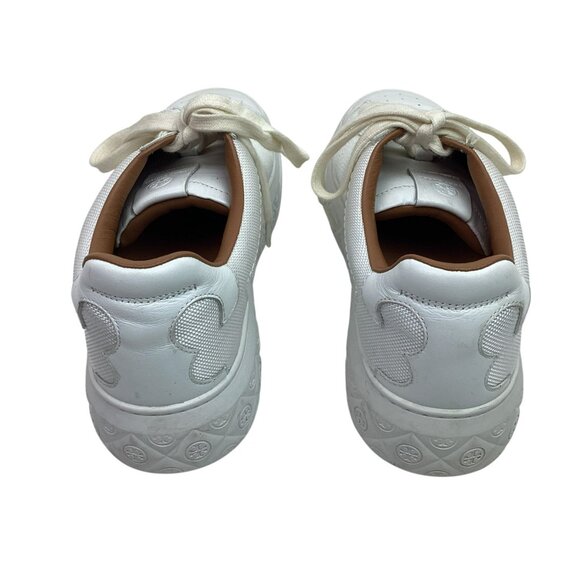 Tory Burch Ladybug Womens 11M White Pebbled Leather Sneakers - Picture 4 of 14
